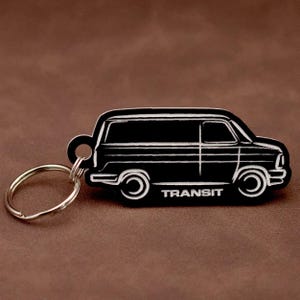 Ford Transit Van Mk2 Keyring - Acrylic Lasercut Classic Retro Classic Ford Keychain