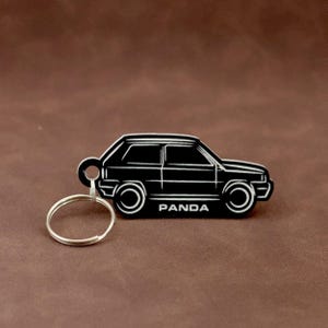 Portachiavi Fiat Panda Mk1 - Portachiavi auto italiana retrò classica tagliata al laser in acrilico