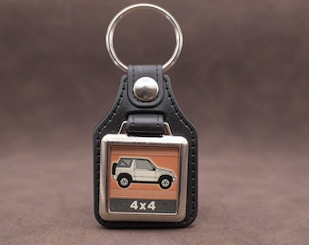 Suzuki Vitara Keyring – Classic 4x4 Soft Top 1990s JDM Keychain Gift