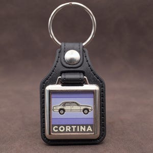 Ford Cortina MK4-sleutelhanger: jaren 70 retro-sleutelhanger, handgemaakt