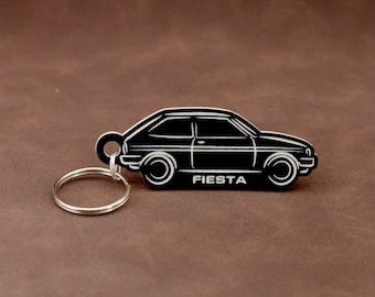 Ford Fiesta Mk2 Keyring: Retro Car Keychain