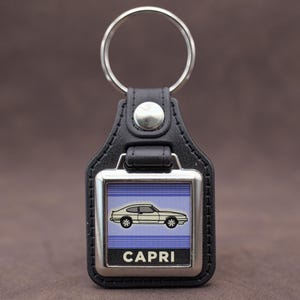 Ford Capri Mk3 Keyring – Classic Fast Ford Keychain – Retro Capri III Key Tag Gift