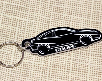 Fiat Coupe Keyring - Acrylic Lasercut Classic Retro Italian car Keychain