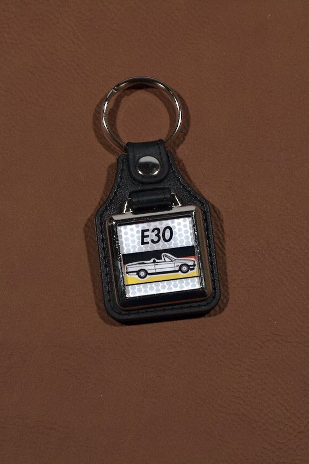 BMW E30 3-series Cabrio Keyring Leatherette & Chrome Keyfob - Etsy
