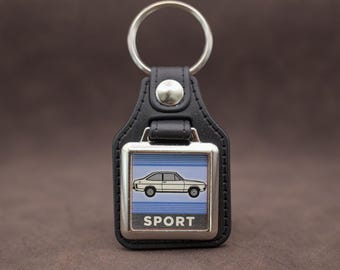 Ford Escort Mk2 Sport Keyring, 1300 1600 Classic RWD Keychain Gift