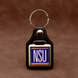 NSU Schlüsselanhänger - TT / Ro80 Kunstleder & Chrom-Schlüsselbund