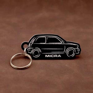 Nissan Micra K11 Keychain - Acrylic Lasercut Classic 90s Retro Car Keyring
