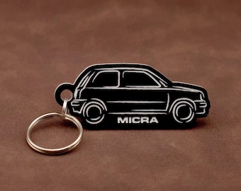 Nissan Micra K11 Keychain - Acrylic Lasercut Classic 90s Retro Car Keyring