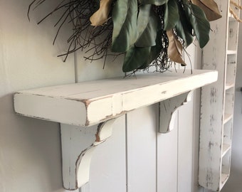 Shelf Corbel Farmhouse / Solid Wood / French Country / Rustic Wood / Floating /Home Wall Decor / FREE SHIPPING