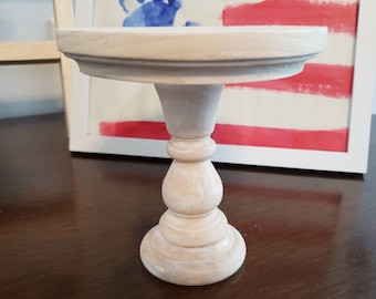 Farmhouse Country Wood Riser / Stand / Whitewash / Mini Decorative Tray Table Decor