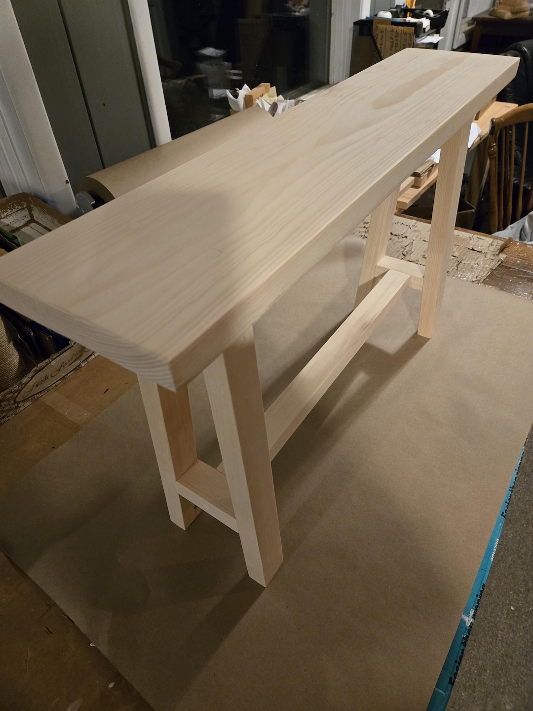 Handcrafted Skinny Wood Bench: Vintage Style Side Table / FREE Shipping ...