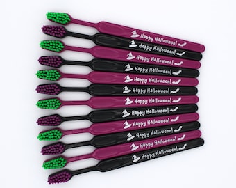 Halloween Child Toothbrushes - Purple and Black