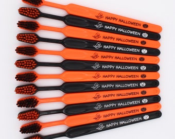 Halloween Child Toothbrushes - Orange and Black