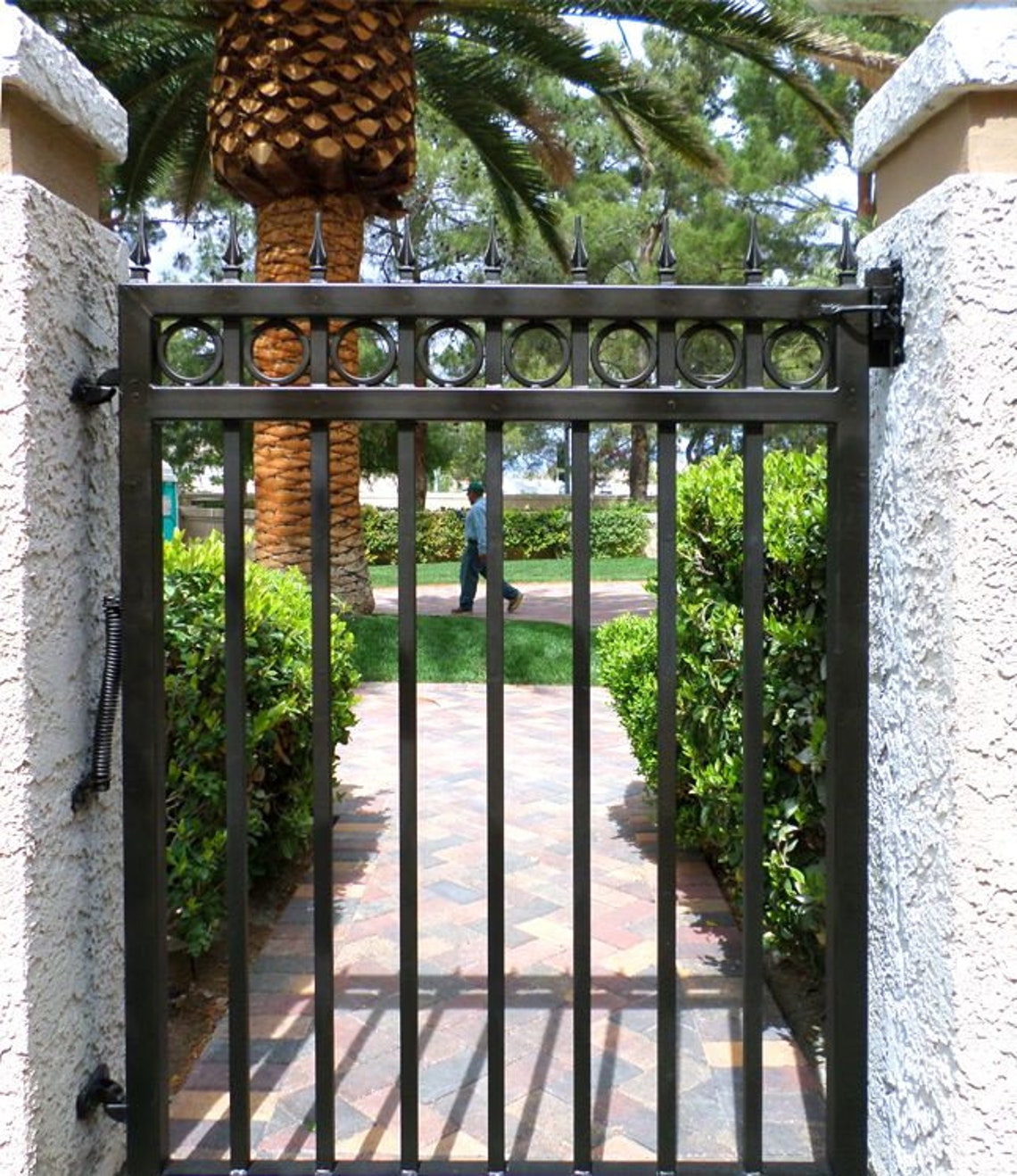 Wrought Iron Metal Steel Circles Gates Railings Fence Patio Etsy
