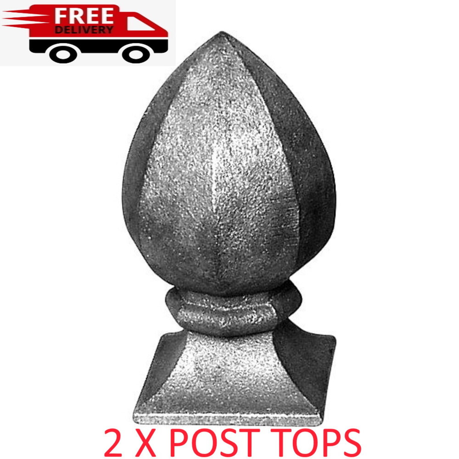 2 X wrought iron post tops gates railing security top fence Etsy