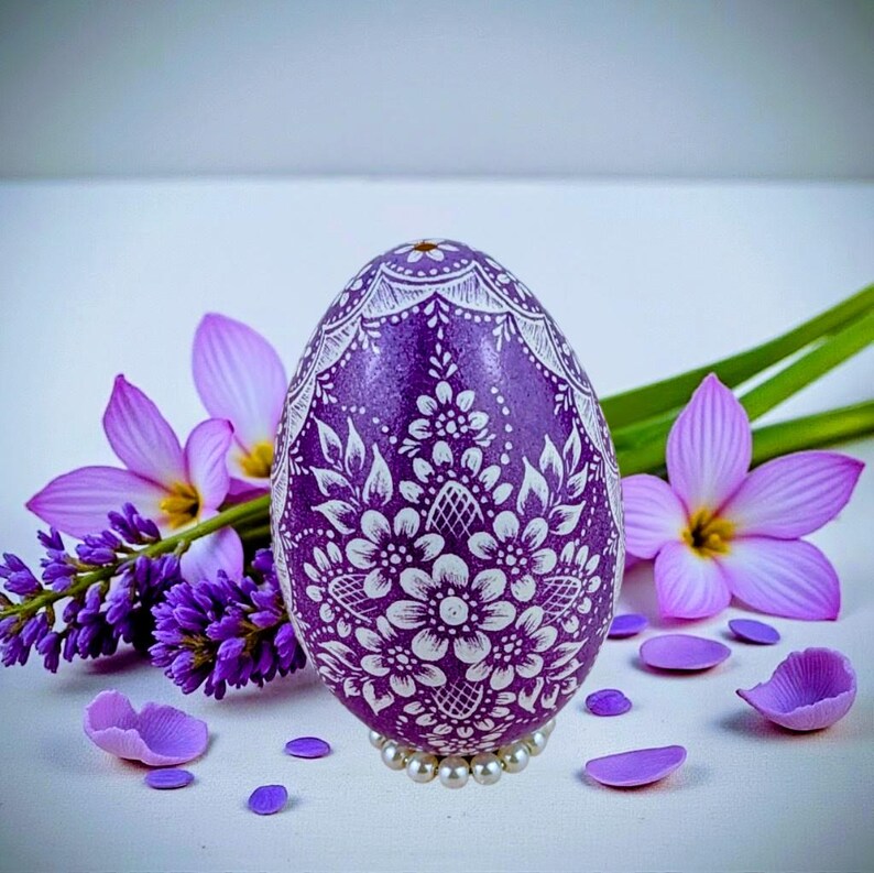 Engraved Pisanki Easter Egg – Polish Pysanky Design, Goose Egg - Etsy
