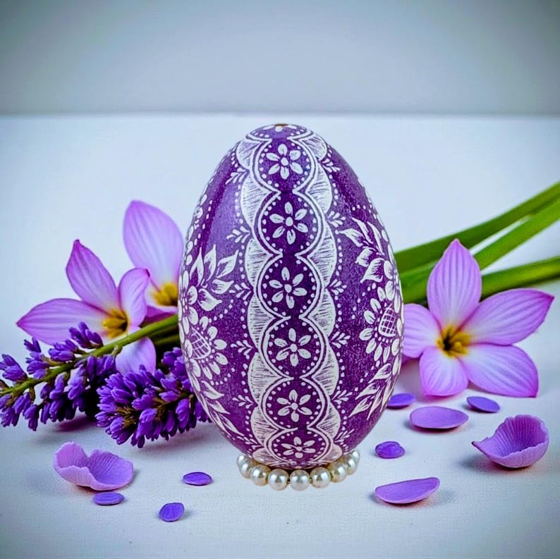 Engraved Pisanki Easter Egg – Polish Pysanky Design, Goose Egg - Etsy