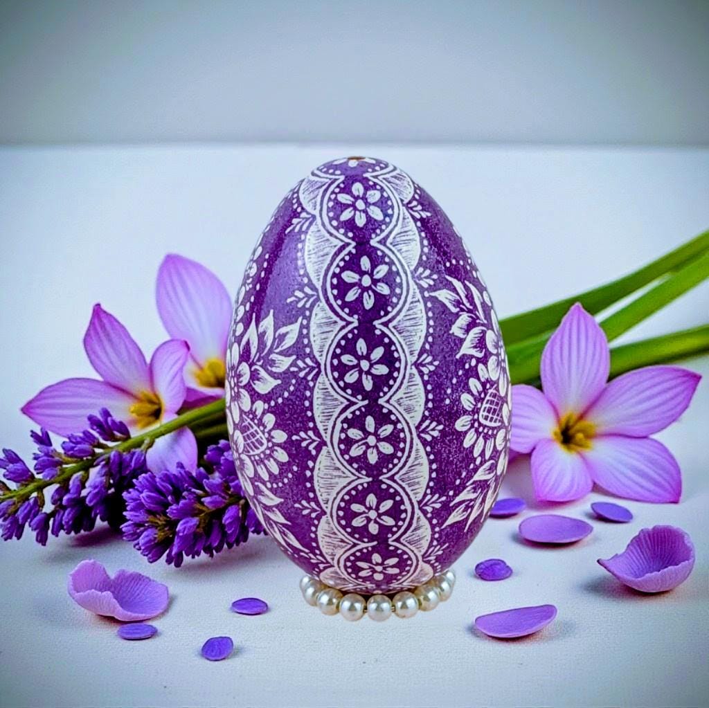 Engraved Pisanki Easter Egg – Polish Pysanky Design, Goose Egg - Etsy