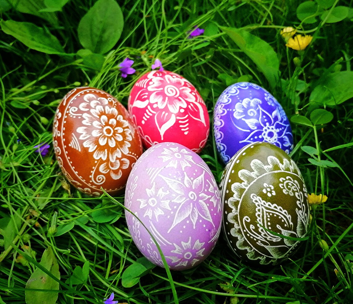 Oeufs de Pâques polonais 5 pcs traditionnels Etsy France