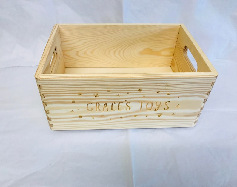 Personalised Wooden Toy Crate