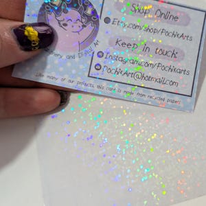 Holographic Sticker, Clear Self-Adhesive Vinyl Overlay - Pixel Design