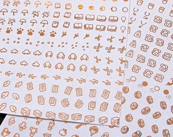 1,000+ Foil Mini Planner Stickers