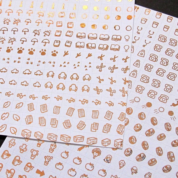 1,000+ Foil Mini Planner Stickers