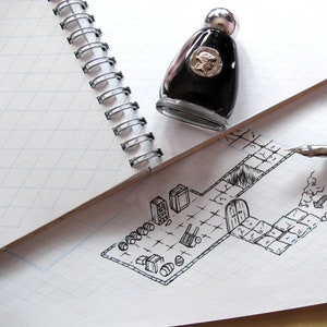 Cuaderno de dibujo de mapas isométricos para TTRPG y DnD