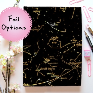 Foil Star Map Themed Notebook
