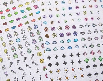 1,000+ Illustrated Mini Planner Stickers