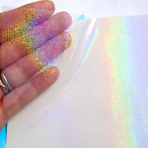 Zelfklevende holografische vinyloverlaysticker - subtiel pixelontwerp