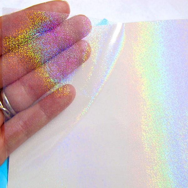 Self-Adhesive Holographic Vinyl Overlay Sticker - Subtle Pixel Design