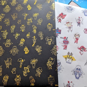 Hazbin Hotel Charakter Notizbuch mit gepunktetem, liniertem oder unbedrucktem Papier