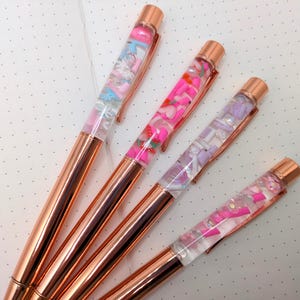Stylos boule à neige Shaker - Corps en or rose