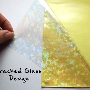 Holographic Sticker, Clear Self-adhesive Vinyl Overlay - Shattered ...