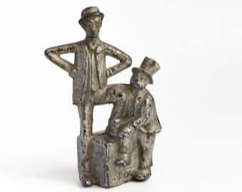 Antike A.C. Williams Mutt & jeff Cast Iron Still Bank