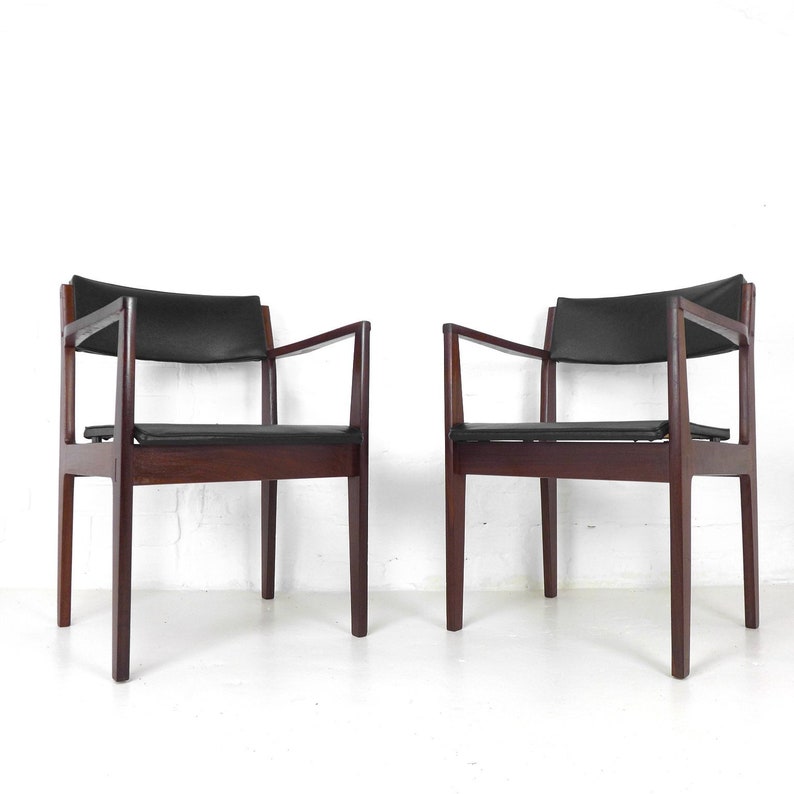 Single Mid Century Danish Style Rosewood Armchair Desk Chair Etsy