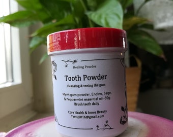 Tooth Powder with oak bark, myrrh and sage