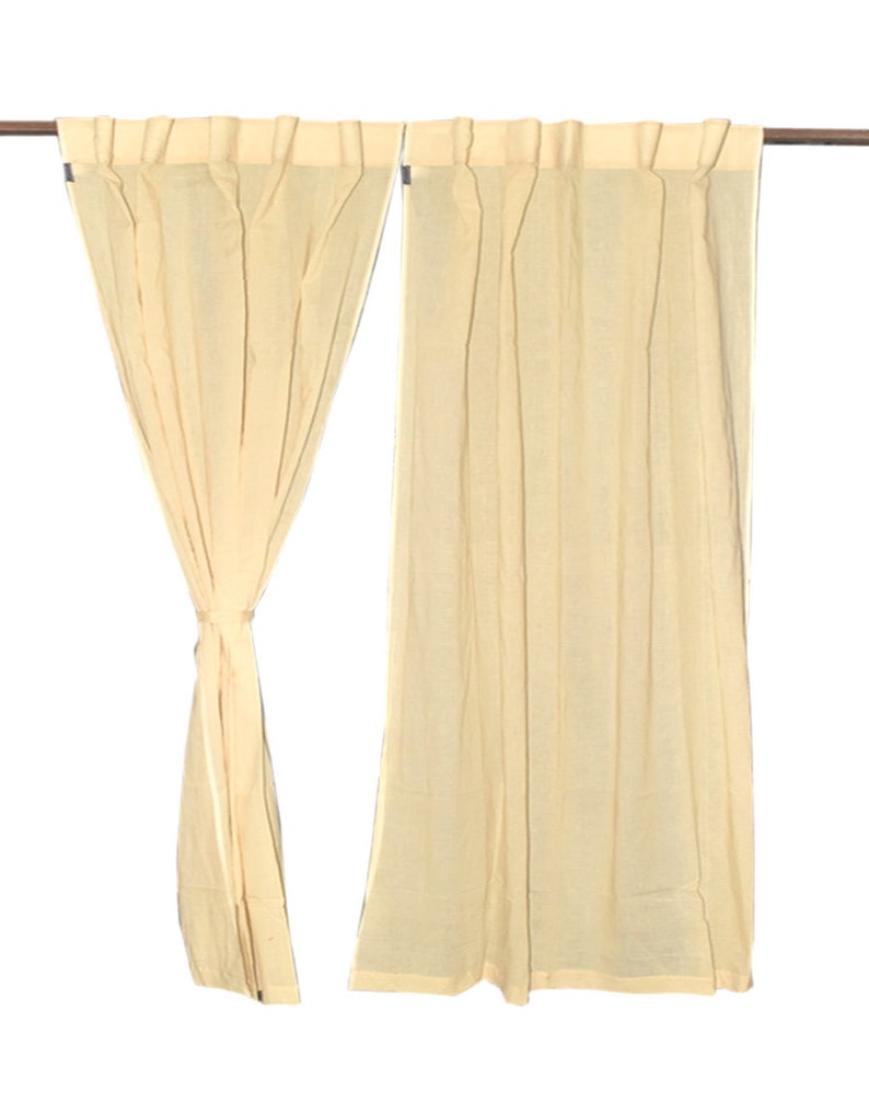 Cotton Curtain Boho Decor Beach Curtains Cream Color Curtains Etsy