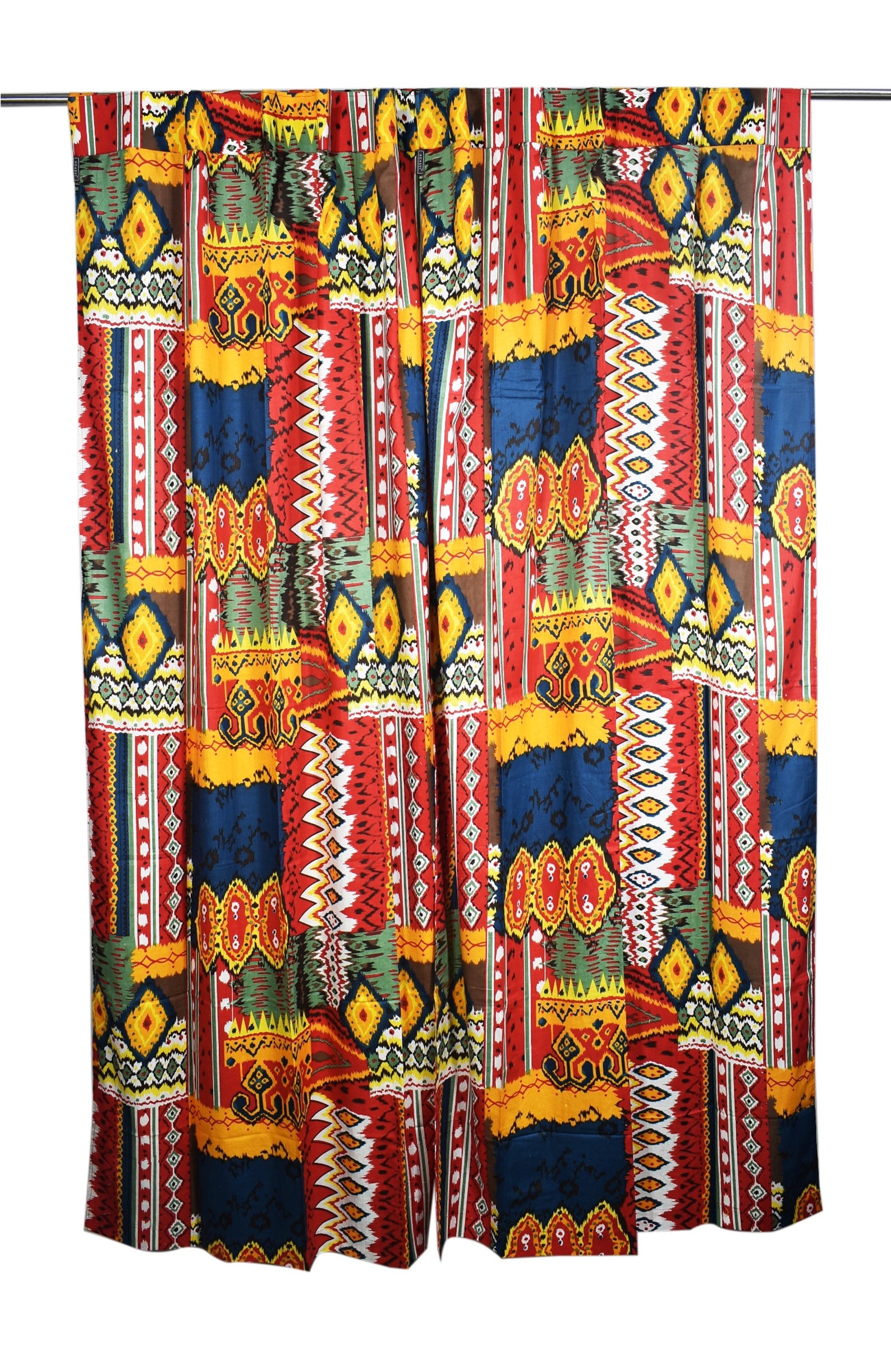 Bohemian Curtain Indian Printed Cotton Curtains Boho Decor Etsy