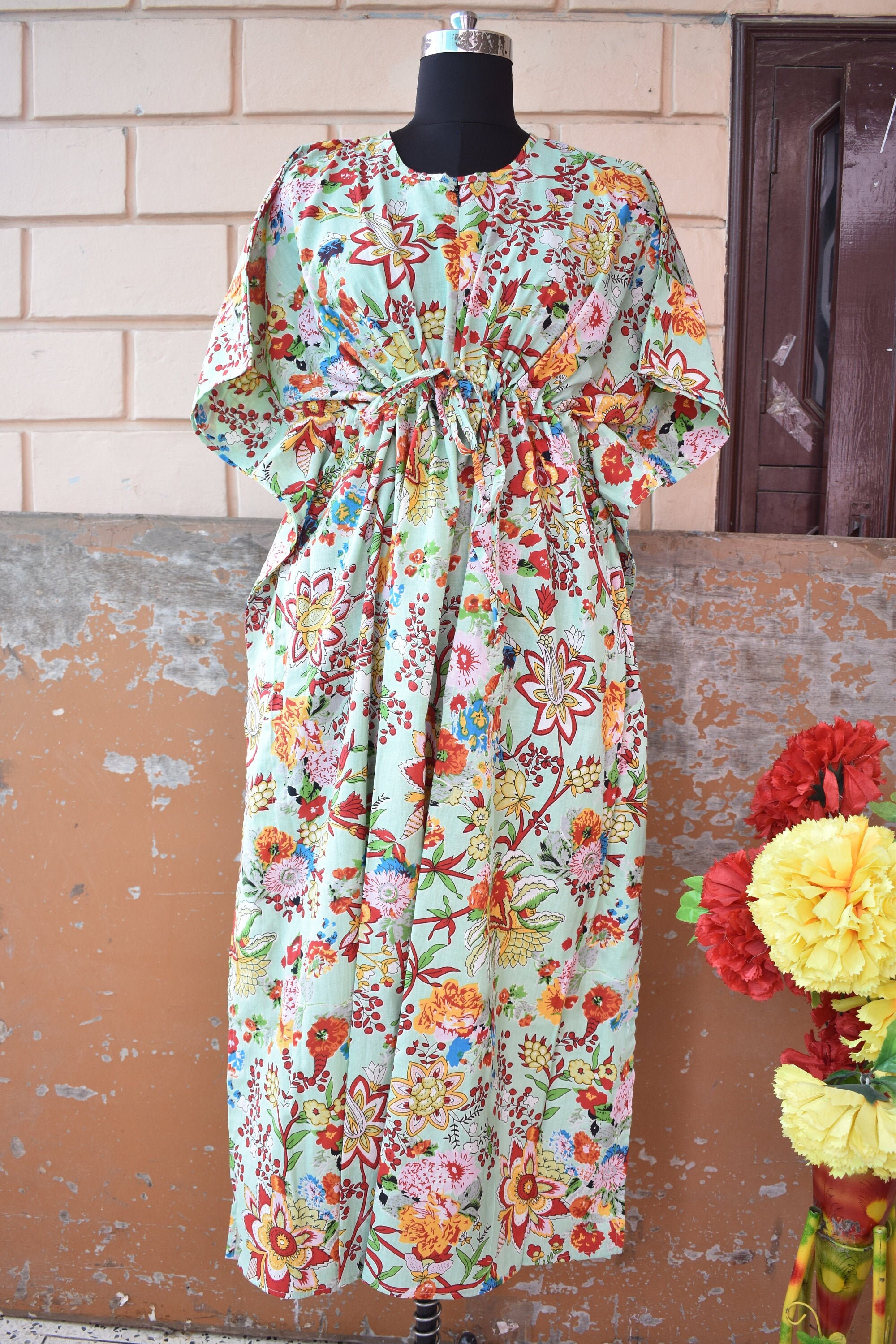 kaftan night gown cotton