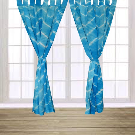Tie Dye Shibori Door Cotton Curtains Boho Decor Beach Curtains Etsy