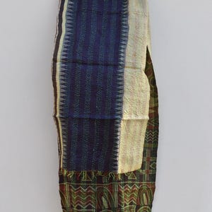 Soft Handmade Scarf | Kantha Stole Silk Scarf |Scarf Reversible Stole | Hijab Stole | Neck Wrap Patch Scarf |Kantha Shawl |All Seasons Scarf
