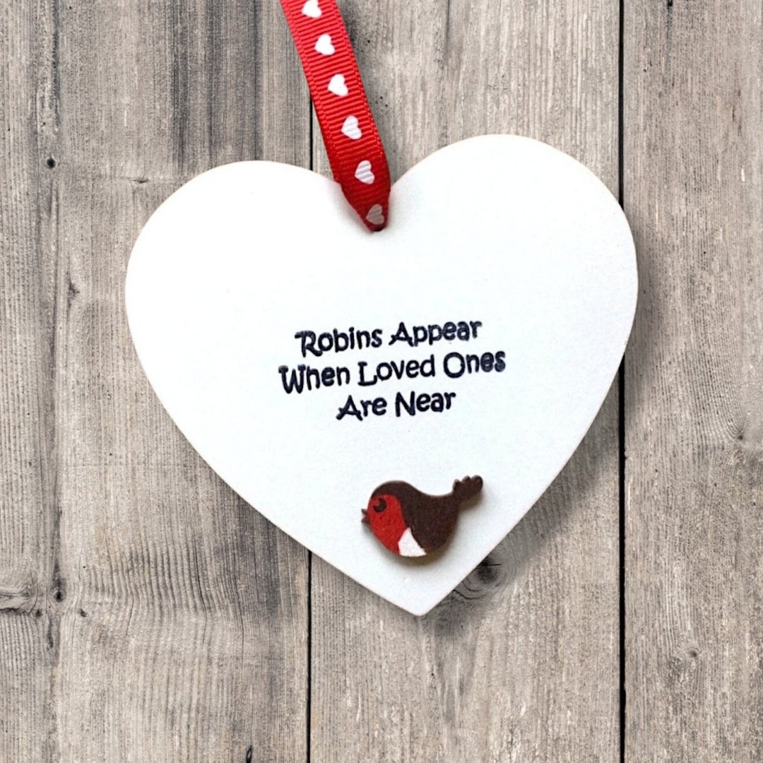 Robin Remembrance Gifts Robins Appear When Loved Ones Are Near Wooden ...