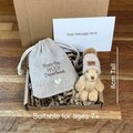 Sending Hugs Gift Bag: 6cm Pocket Teddy Bear, Emotional Support, Thinking of you, Thank You Gifts