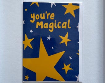 You're Magical (5X7) Blue & Yellow greeting card