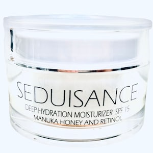 Deep Hydration Moisturizer with Manuka Honey and Retinol, SPF 15 by Seduisance Skincare.