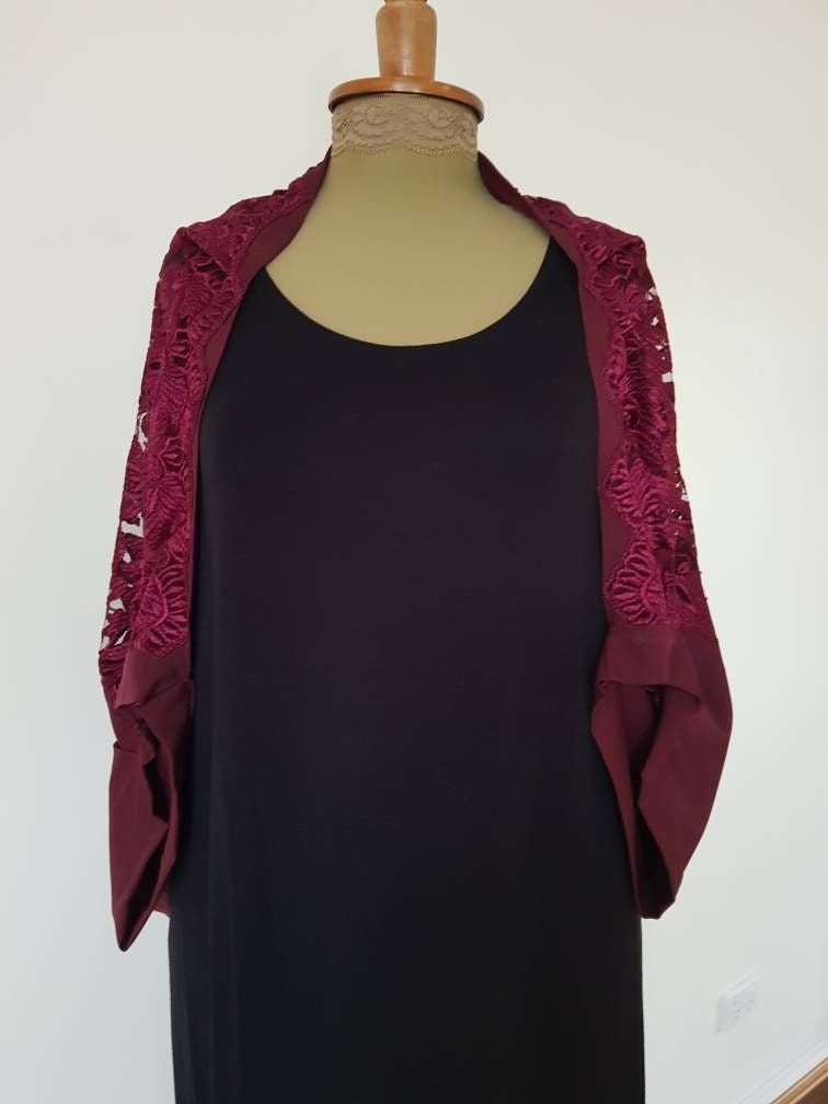 maroon bolero jacket