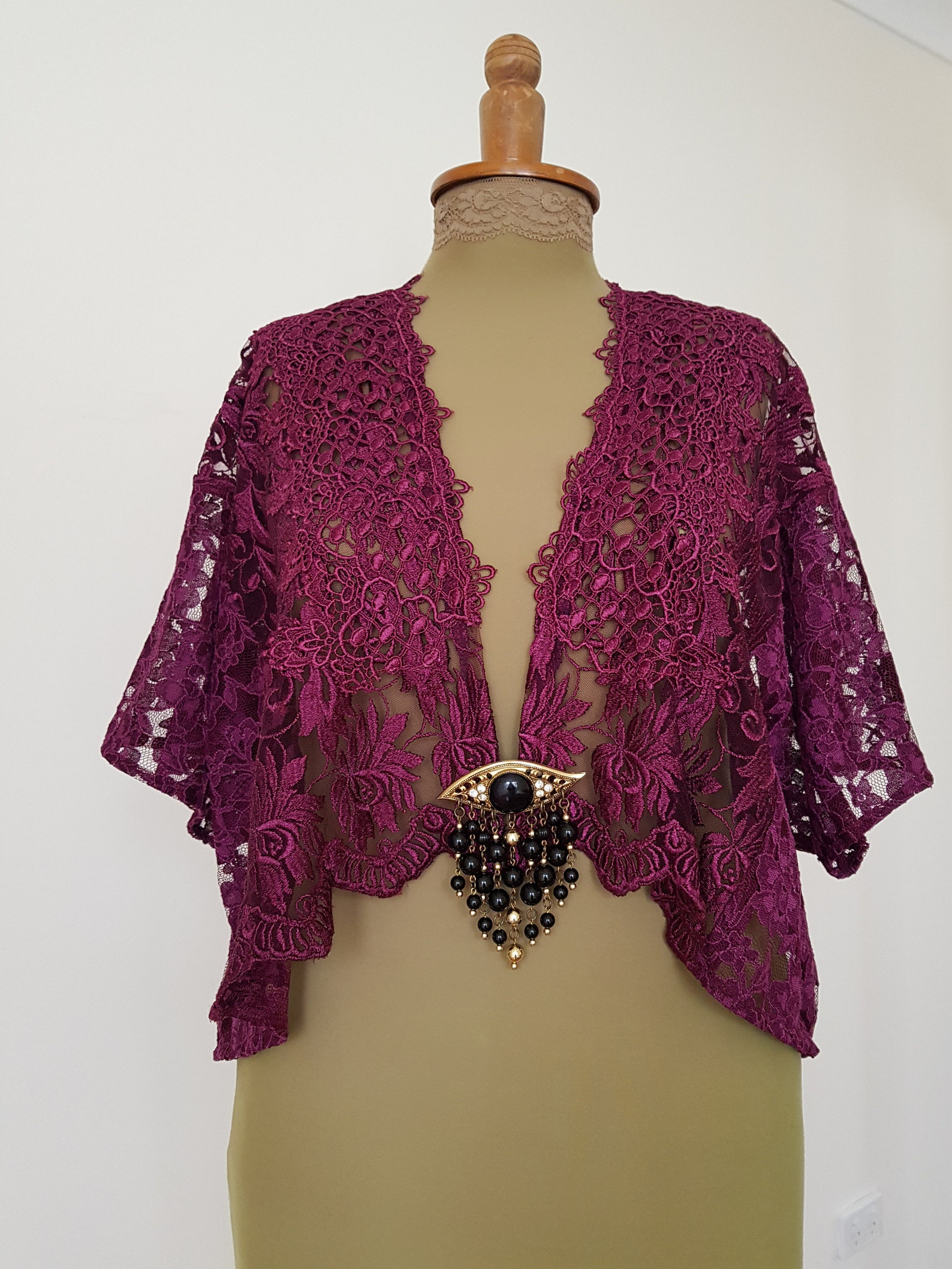 Maroon bolero plus size 5XL kimono shrug dolman batwing Etsy