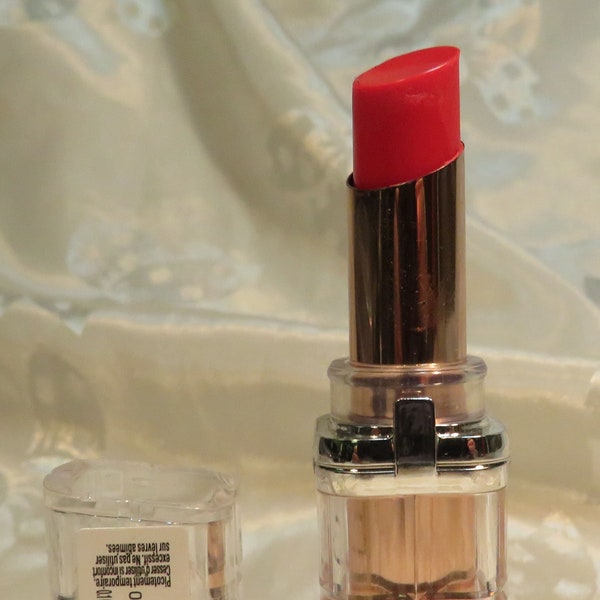 Watermelon lipstick, a red-orange shade contemporary clear crystal-like tube Loreal Paris Only 50 cents more to ship 2nd makeup item! Sale